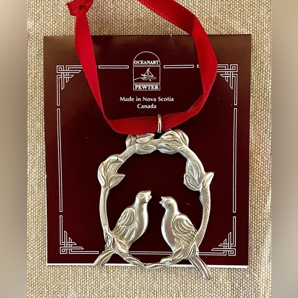 🇨🇦Pewter turtle doves ornament 🎄 - Picture 3 of 5